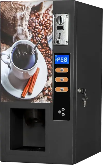 Commercial Hot Coffee Vending Machine 3 Flavors with Multi Settings,For Coins