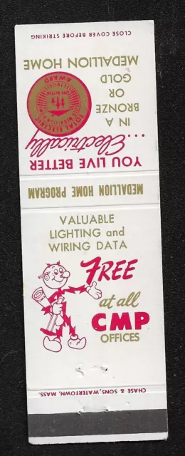 1950's Central Maine Power Office "Reddy Kilowatt" Matchcover