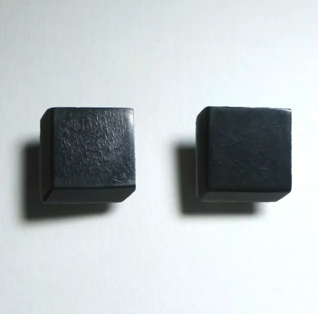Bouton ancien - Celluloïd Noir - 18 mm - XXe - Art Déco Black Celluloïd Button