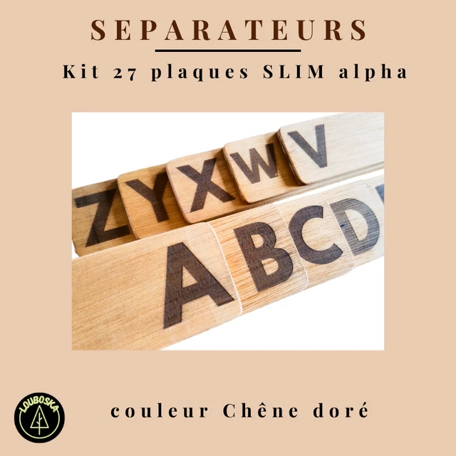 Vinyle - Kit Séparateurs alphabetique slim X 27 Doré