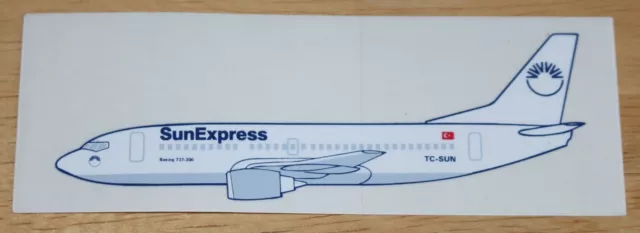 Sun Express (Turkey) Boeing 737-300 Airline Sticker