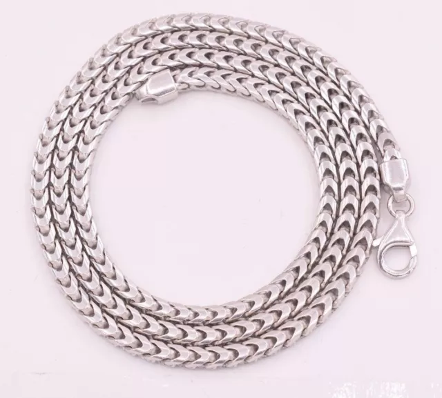 3.5mm Anti-Tarnish Solid Franco Chain Necklace Real 925 Sterling Silver ITALY