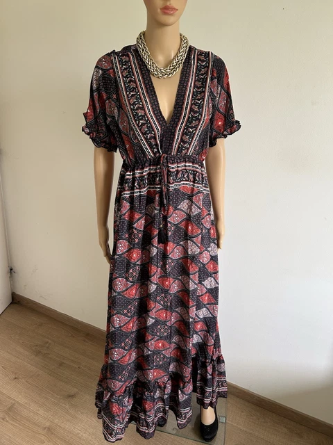 Robe longue d'été bleue et blanche made in France | Julie Laurent