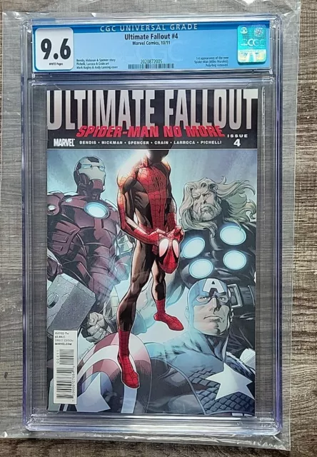 ULTIMATE FALLOUT #4 1st Print CGC 9.6 MILES MORALES SPIDER-MAN 1st App 2011 2