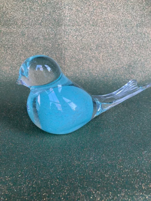 Hand Blown Glass Bird 🐦Figurine Ornament Paperweight Festive Present Gift