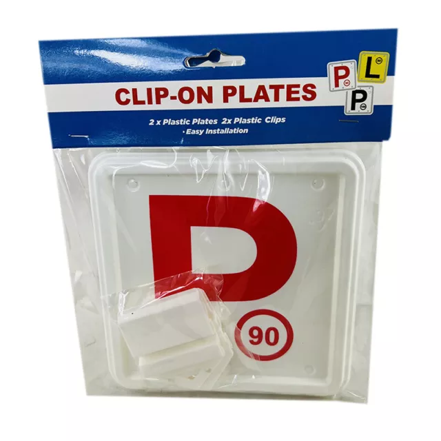 Car Plates 2Pce With Clips NSW Red P