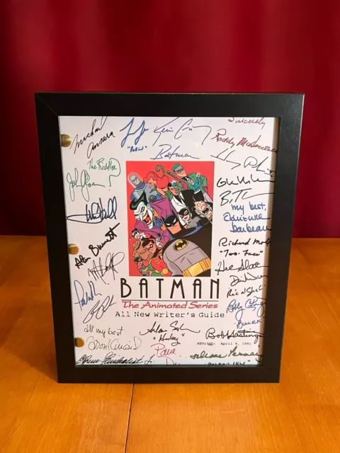 Batman: The Animated Series Writer's Guide- Cast-Signed- Autograph Reprints 2