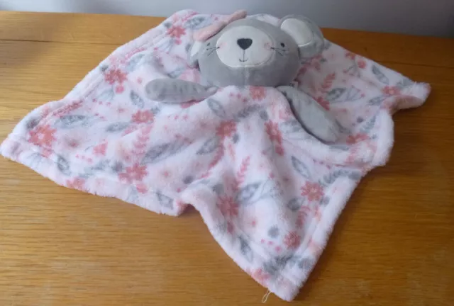 Jainco Mouse Baby Comforter Blankie Soother Blanket Floral Grey Pink White Bow
