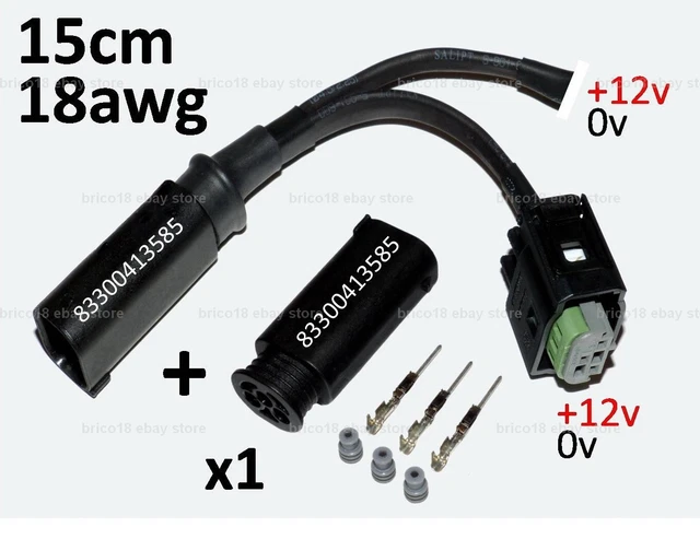 BMW DC Accessory Plug 15cm/18awg/2p +1 83300413585 - R1200 R1250 GS XR RS RT