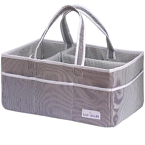 Baby Diaper Caddy Organizer - Baby Shower Basket for Newborn Boys or Girls - ...