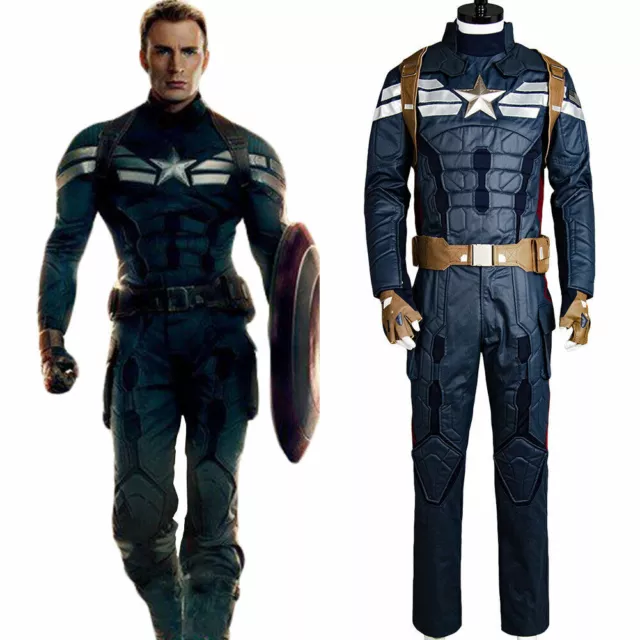 Captain America  Winter Soldier Steve Rogers Cosplay Kostüm Full Set Uniform