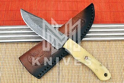Mh Knives Custom Handmade Damascus Steel Full Tang Hunting/Skinner Knife D-36