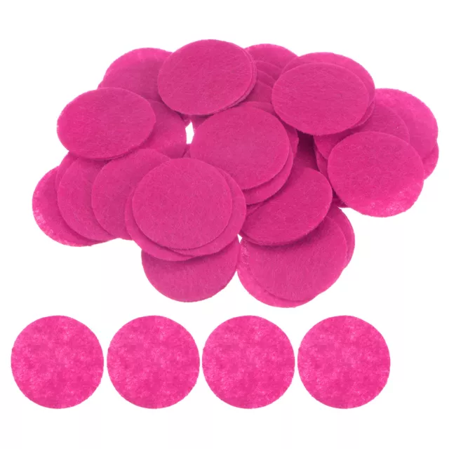 200pcs Round Felt Circles, 30mm 1-1/4" Craft Felt Pads Non-Woven Fabric Rose Red