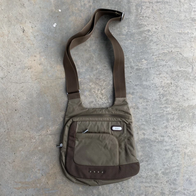 TUMI T-Tech Crossbody Messenger Bag/Satchel Carry Olive Brown  5123EGP