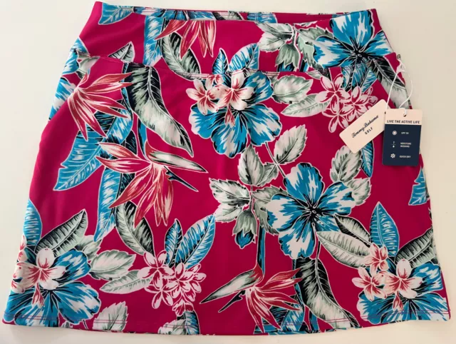 Tommy Bahama Golf Tennis Pickleball Skirt Skort Sz XS Pink Tropical UPF 50