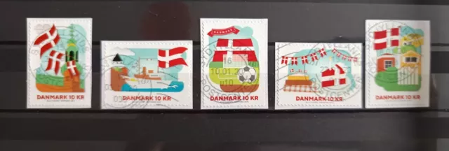 Lot De Timbres Du Danemark. Les 800 ans du drapeau danois. 2019.