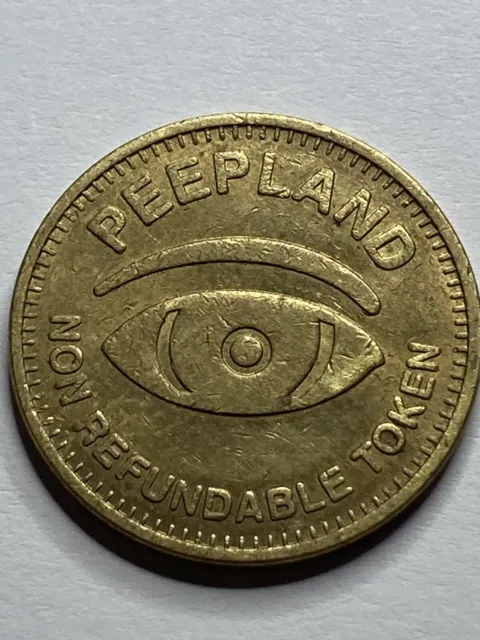 Vintage Peepland Peep Show  Times Square New York City Coin Token #rL9
