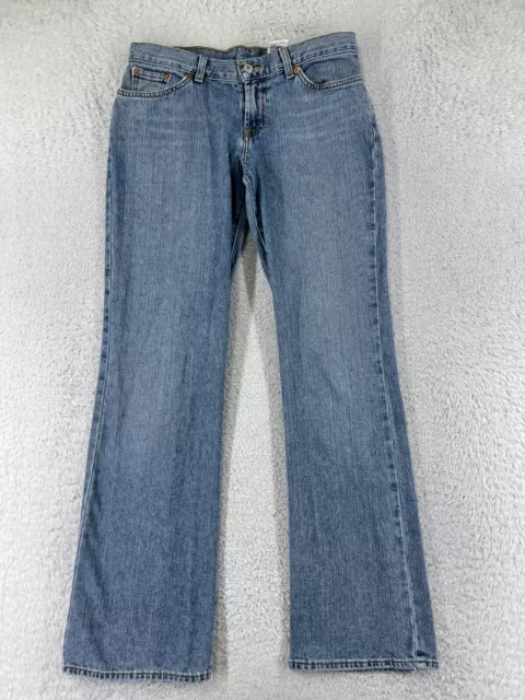VINTAGE Lucky Brand Pants Women 6 Blue Denim Jeans Mid Rise Flare Cotton Blend