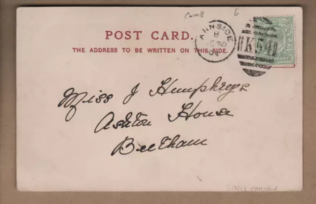 Arnside, Cumberland - Duplex postmark K54 - Cat £6 - 1904