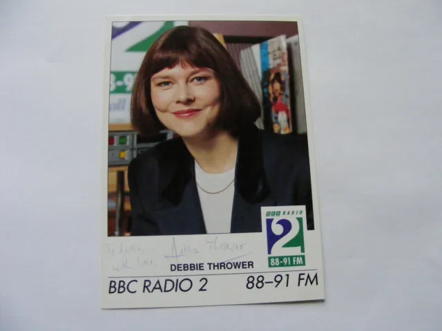 DEBBIE THROWER Signed Radio 2 Promo Photo Autograph  Presenter Journalist