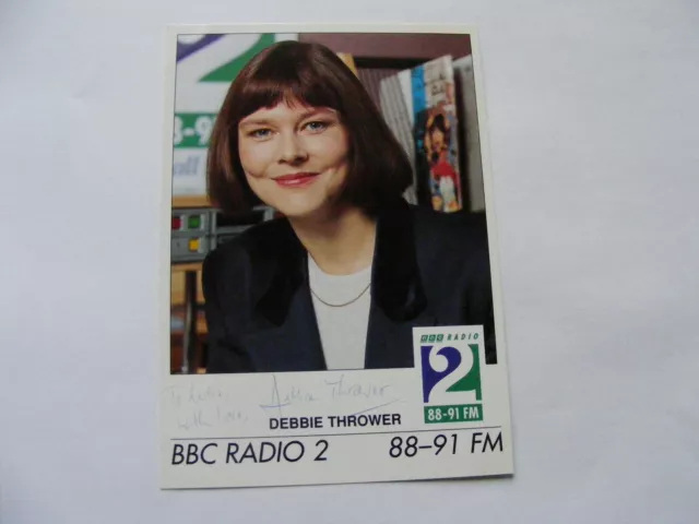 DEBBIE THROWER Signed Radio 2 Promo Photo Autograph  Presenter Journalist