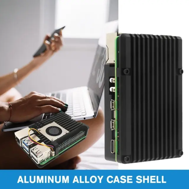 For Raspberry Pi 5 Aluminum Heatsink Case Shell with For RPI fan 5 N2B4