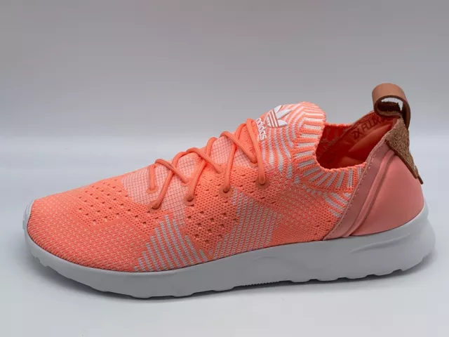 adidas ZX Flux ADV Virtue PrimeKnit Womens Trainers BB2308 Orange UK6.5