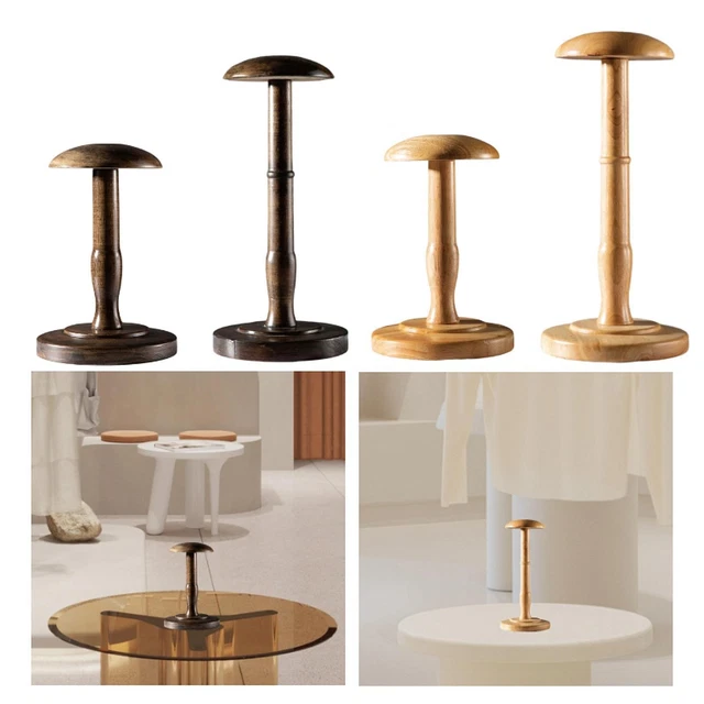 Supporto Rattan Espositore Per Cappelli In Rattan - Base Rotonda, Design Handmade Espositore Rattan Base Rotonda Stabile - 5