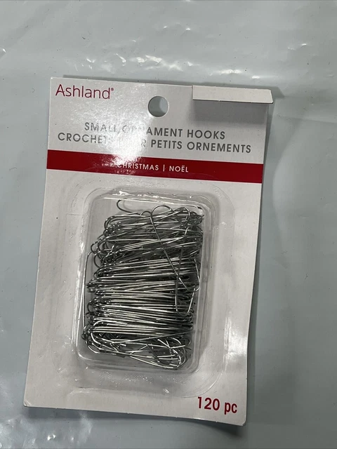Ashland Christmas Holiday Silver Ornament Hooks Small 120 Pc
