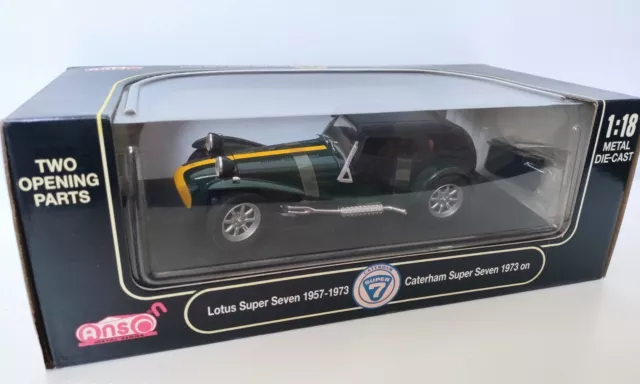 voiture Lotus Seven - Caterham Super 7 - 1973- 1:18 - Anso- Etat neuf