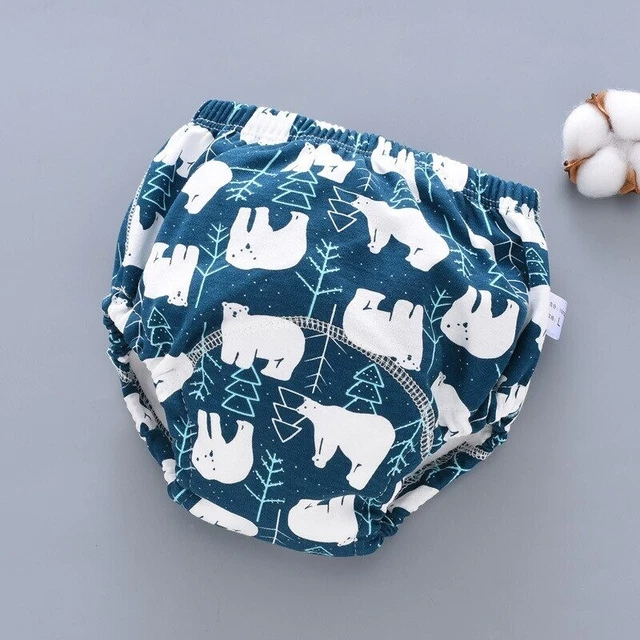 Reusable Baby Training Waterproof Pants Cloth Infant Diaper Nappies L - Size