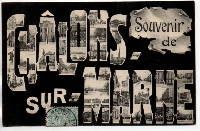 CHALONS SUR MARNE - Marne - CPA 51 - carte Souvenir multi vues - ..