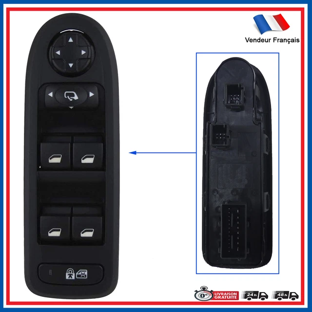 Bouton Commande Interrupteur Leve Vitre Avant Gauche 308 96644917XT 96644915XT