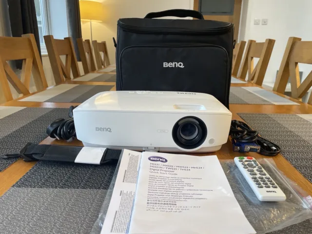 BenQ MS531 3,300 Lumens Home Cinema Projector HDMI VGA 10 Hours Used Case Remote