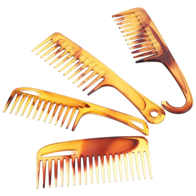 1 set pettine capelli in plastica uomo pettinare capelli denti larghi pettini per capelli