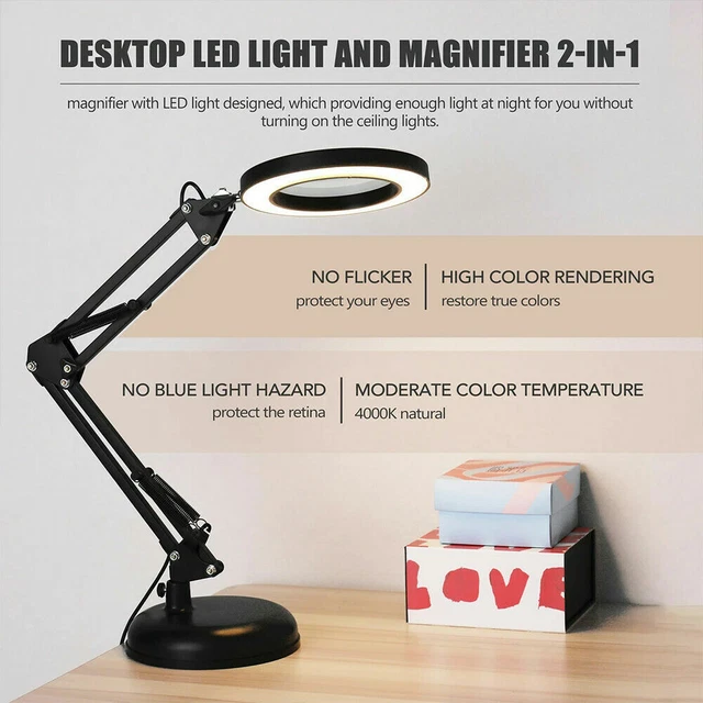 72 LED lente d'ingrandimento 10 diottrie 12 W luce da lavoro lampada d'ingrandimento lente d'ingrandimento luce fredda YE