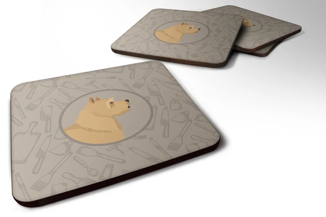 Norwich Terrier In the Kitchen Foam Coaster Set of 4 CK2198FC