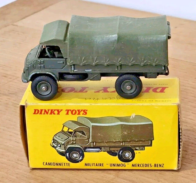 Maquette Camion Camion Militaire Mercedes Unimog Bâché - Jouet Dinky Toys N° 821 - Occasion Bidon Militaire
