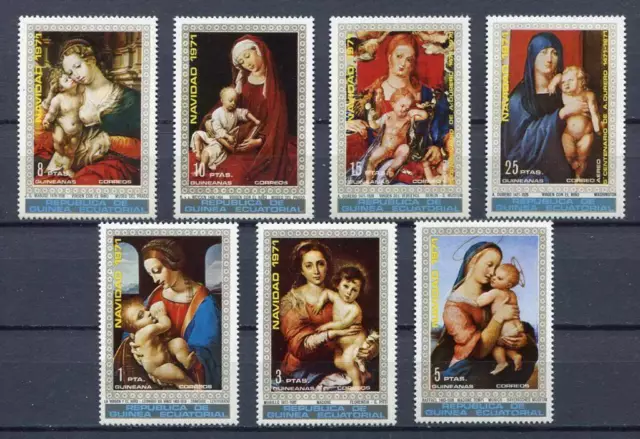 29727) GUINEA EQ. 1971 MNH** Christmas Natale 7v