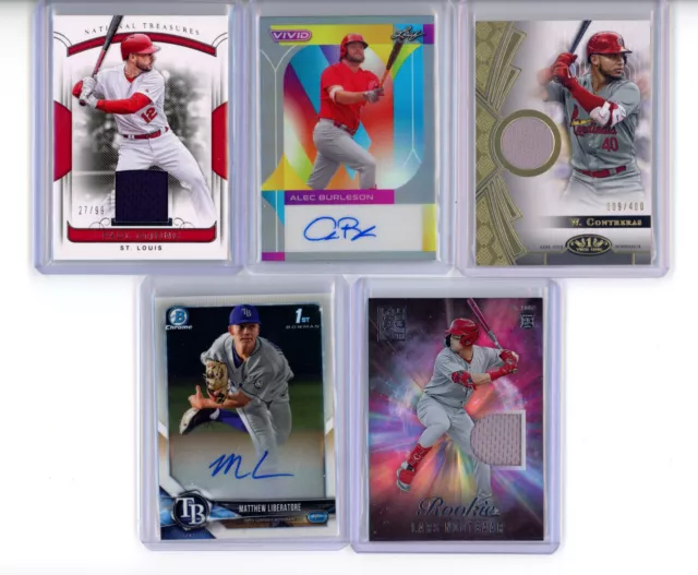 St. Louis Cardinals 20 card lot auto jersey RC serial Albert Pujols Masyn Winn