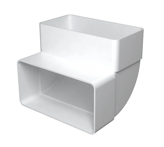 Rectangulaire Canal Vertical Coude 60mm x 204mm/90 Degrés Tuyau Tube Connecteur