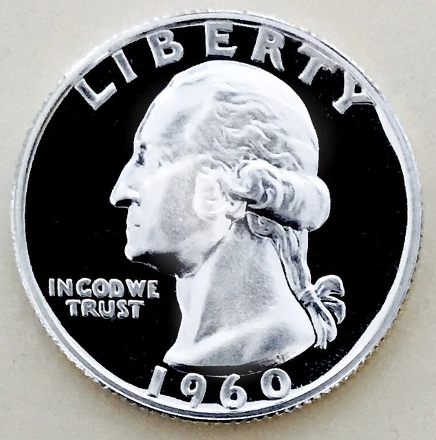 1960 Proof Cameo Washington! Remarkable Gem! Mega B&W Cameo! Wow$$$Nr #T111_680