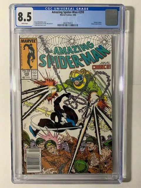 Amazing Spider-Man #299 VF+ CGC 8.5 Newsstand! 1st Cameo Appearance Venom!