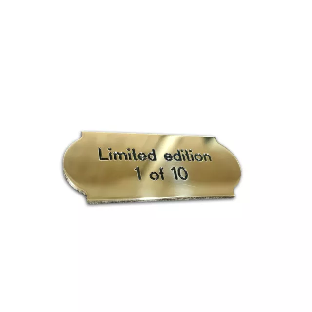 Curved end design solid brass or Aluminium engraved small name plaques