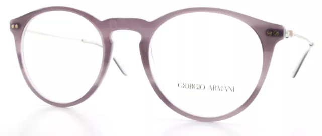 GIORGIO ARMANI Brille AR 7161 5689 48-20 140 Lila Silber Panto Optic Art im Etui 3