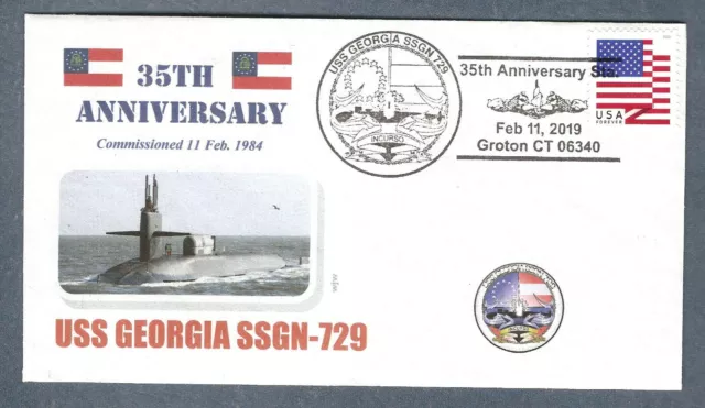Greytcovers  Naval Cover Uss Georgia Ssgn-729 35Th Anniversary Commissioning