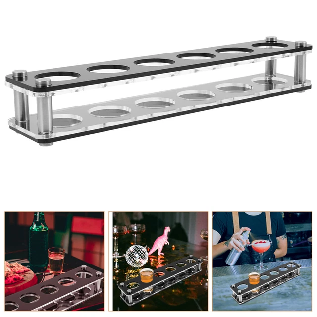 Small Wine Cup Holder Whiskey Cups Tray Shot Glasses Display Rack