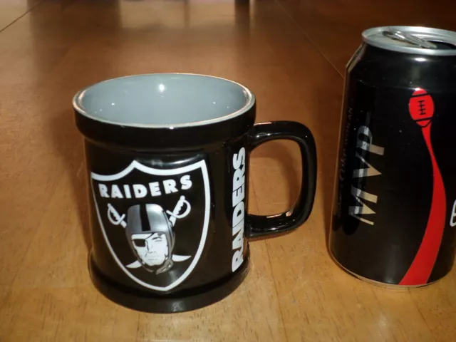 [Nfl] Raiders Football Team [ 3-D Emblem Logo ], Ceramic Coffee Cup / Mug, Vint.