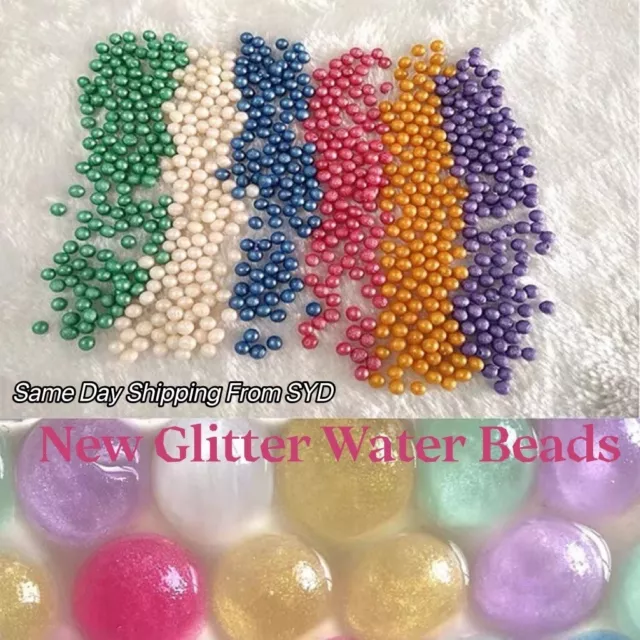 Glitter Water Beads Crystal Soil Vase Jelly Balls DIY Pearl Metallic Colour