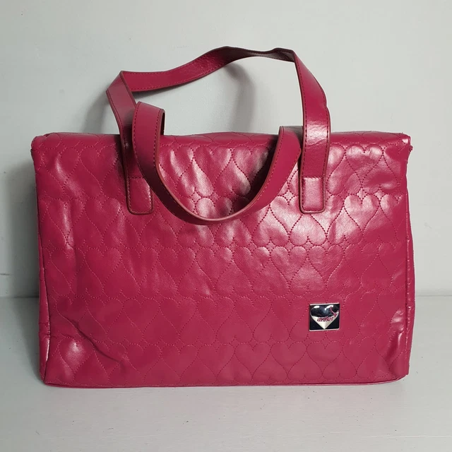 ANTLER Pink Hearts Logo Tote Overnight Weekender Travel Shoulder Bag